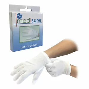 Medisure 100% Cotton Lining Gloves Eczema - Dermatitis- Psoriasis - Moisturising - Picture 1 of 1