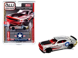 2019 Dodge Challenger Hellcat Shark Teeth Silver Graphics 1/64 CP7940 AUTO WORLD - Bild 1 von 1