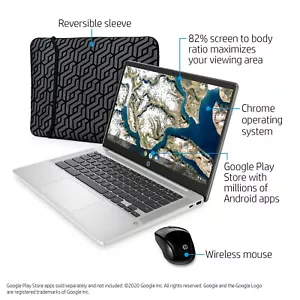 Paquete Chromebook HP 14" - Intel Celeron - 1080p - funda adicional y mouse inalámbrico - Imagen 1 de 10