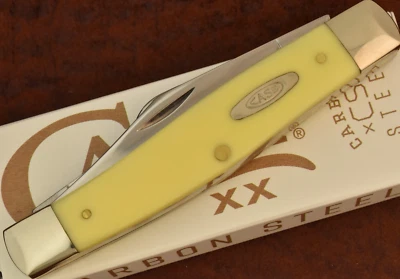 CASE XX USA CARBON STEEL YELLOW JUMBO PREMIUM STOCKMAN KNIFE 3375 CS 2023 NICE - Image 1 of 4