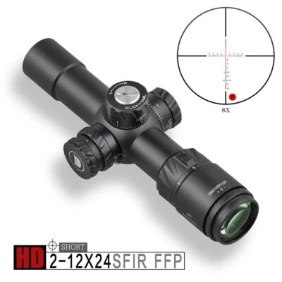 Discovery Optics Zielfernrohr HD 2-12x24 SFIR 1/10 Mil inkl. Montagen