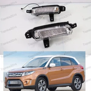 1 Pair LED Daytime Running Light Driving DRL Lamp For Suzuki Vitara 2015-2016 - Foto 1 di 8