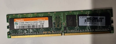 HYNIX 512MB 1Rx8 PC2-53200U-333-12 HYMP564U64P8-E3 AB RAM - Image 1 of 3