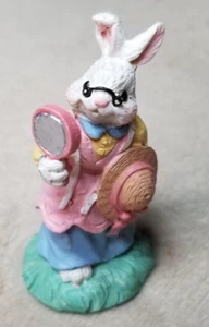 COTTONTAIL LANE Bunny  EASTER  Bathroom Mirror Getting Ready Hat Glasses 12b - Picture 1 of 2