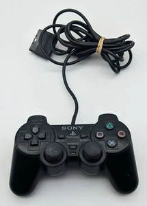 Controlador Playstation PS2 Dualshock 2 Negro FABRICANTE DE EQUIPOS ORIGINALES SCPH-10010 Sony PROBADO - Imagen 1 de 2
