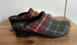 Dansko Wool Plaid Tartan Clog Mule Womens Size 39 8.5/9 US - Picture 1 of 7