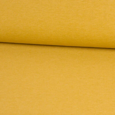 Sweatstoff Melange einfarbig senfgelb meliert 1,4m Breite - Bild 1 von 4