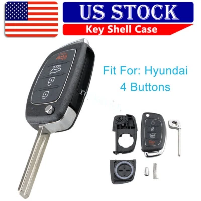 New Replacement Key Fob Remote SHELL / CASE For 2013-2019 Hyundai Santa Fe - Image 1 of 4