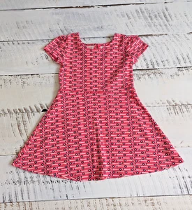 Arizona Jean Co. Size 4 Coral Dachshund Floral Print Skater Dress - Picture 1 of 5