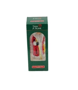 K Mart Trim A Home European Style Glass Christmas Ornament Santa Claus - Picture 1 of 2