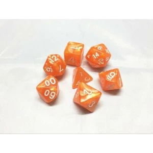 Orange Pearl Dice Polyhedral Set - Foto 1 di 1