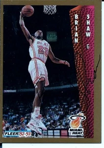 Autogrammkarte Brian Shaw Miami Heat 1992-93 Fleer Basketball #122 - Bild 1 von 1