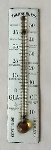 Thermomètre émaillé ancien 15,5 cm / Enamel Thermometer 6 in - Imagen 1 de 8