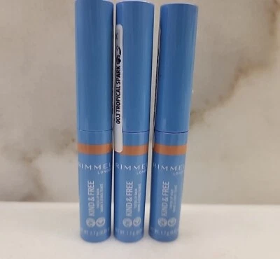 Bálsamo labial colorido 3 Rimmel Kind & Free, 003 Tropical Spark. - Imagem 1 de 4