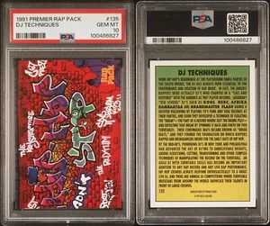 Premier Rap Pack Series 1991 DJ Techniques #135 PSA 10 - Imagen 1 de 3