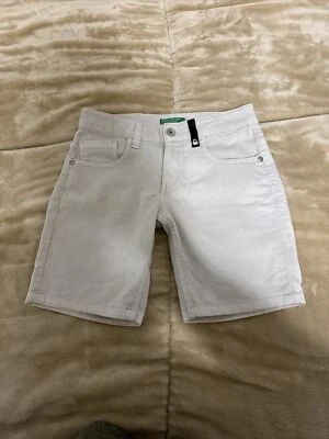 Pantalones Cortos Denim United Colors of Benetton Pequeños Lavados Ligeros con Cintura Ajustable - Usados en Excelente Condición Foto 1 de 4