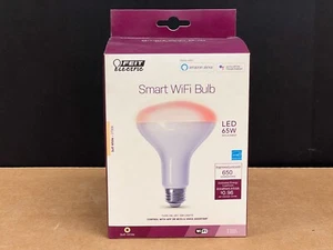 Feit Electric Smart WiFi LED BR30 Bulb Soft White Works w/ Alexa & Google - Picture 1 of 5