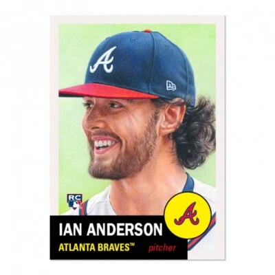 2021 TOPPS BASEBALL LIVING SET ROOKIE CARD ATLANTA BRAVES IAN ANDERSON #389 - Image 1 of 3