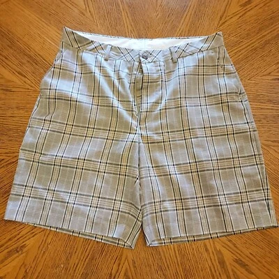 Pantalones cortos de golf Alan River para hombre 34 marrón a cuadros Dri-Fit elásticos deportes preppy Foto 1 de 4