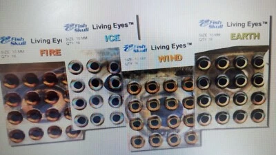 Calavera de pez "Ojos vivos" # 7 mm color: FUEGO Foto 1 de 4