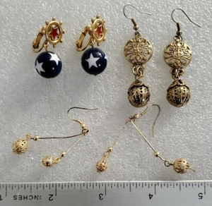 Vintage Lot 3 PAIR Earrings  - Picture 1 of 7