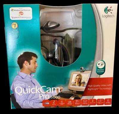 Logitech Quick Cam Pro 5000 PC Cam New - Image 1 of 4