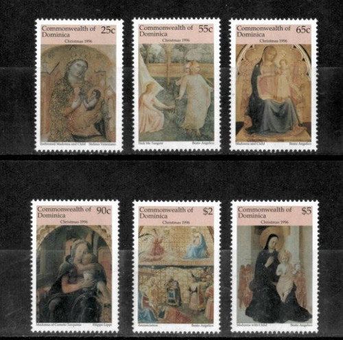 Dominica 1996 - Christmas Art - Set of 6 Stamps - Scott #1901-6 - MNH ...