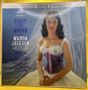 WANDA JACKSON "Right Or Wrong" LP 1961 Capitol Records – ST 1596 ROCKABILLY - Picture 1 of 8
