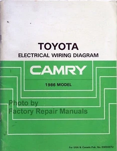 1986 Toyota Camry Electrical Wiring Diagrams Manual Original Schematics DLX LE - Picture 1 of 3