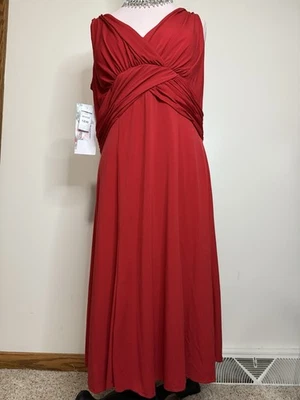 Alfred Angelo NWT Elegant Red A-line flowy midi dress in size 16 - Image 1 of 4