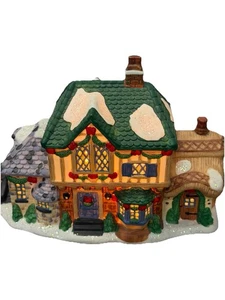 Vintage Weihnachten beleuchtete Hausverkleidung ein Haus Bayberry Dorf Schlosser Urlaub Dekor - Bild 1 von 19