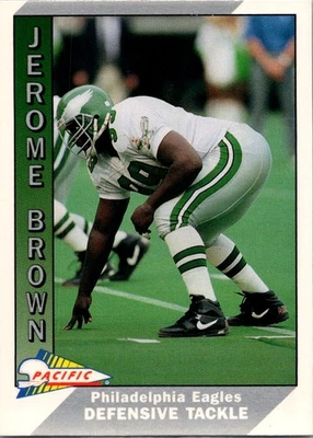 1991 Pacific Jerome Brown #383 Philadelphia Eagles - Image 1 of 2