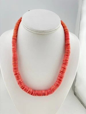 Collar Vintage Michael Valitutti Salmón Coral Plata Esterlina Palanca Raro Foto 1 de 3