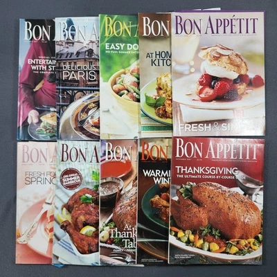 Bon Appetit Magazine Lot of 10 Early 2000s Thanksgiving BBQ Summer Winter Foods - Image 1 of 4