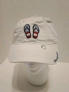 Life is Good Women Chill Cap Patriotic Flip Flops Bone One Size 21440 - Picture 1 of 9