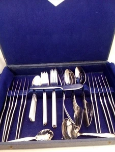 58 Pc Silverware Set Of 12 - VTG neida,Old Company Stainless USA-Case FreeShip - Picture 1 of 19