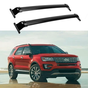 2Pcs Roof Rail Rack bar Crossbar Cross Bars Fits For Ford-Explorer-2016-2019 - Picture 1 of 8
