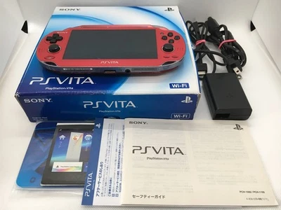 [Exc+++] Sony PS Vita Cosmic Red PCH-1000 ZA03 OLED Wi-fi Console w/Charger - image 1 of 4