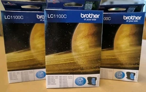 Original Brother LC1100C Cartouche d'encre Cyan B-Ware reste de stock, MHD 03/23 - Photo 1/5