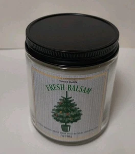 Bath & Body Works White Barn FRESH BALSAM Single Wick 7oz Scented Candle - Picture 1 of 2