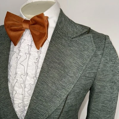 Vintage 60s 70s Jacket Tuxedo Suit Leisure Coat Playboy Smoking Small Mens 38 - Image 1 of 4