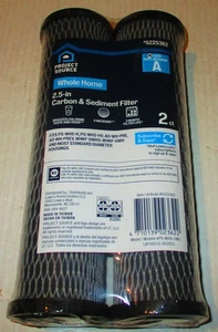 2-PACK Project Source 2.5” Whole Home Carbon & Sediment Filters #5225362 - Picture 1 of 1