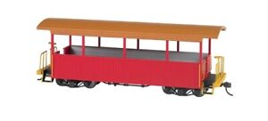 Bachmann On30 Open Excursion Car Red With Tan Roof No. 26002