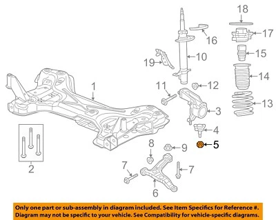 Компоненты подвески шаровые шарнирные гайки CHRYSLER 14-23 ProMaster 1500 от оригинального производителя 6106986AA - Изображение 1 из 2