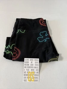 LuLaRoe OS Leggings St Patricks Day Neon Shamrocks Unicorn New NWOT - Picture 1 of 8