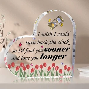 Couples gifts,Valentine's Day Gifts for couples. Heart Acrylic sign gift, Annive - Picture 1 of 9