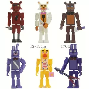 SET 6pz Action figure FNAF Five Nights at Freddy's Nuovi Cake Topper stock USA - Foto 1 di 9
