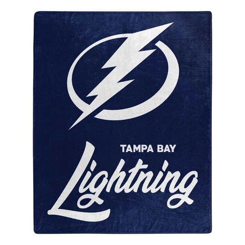 Tampa Bay Lightning 50x60 Raschel Blanket - Signature Design [NEW] Throw Fleece Cover