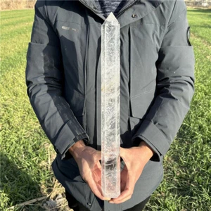 Top 1.63kg Natural Clear quartz Point Crystal Obelisk wand Reiki Tower Decor - Picture 1 of 12
