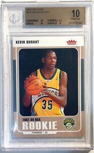 2007-08 Fleer Basketball #212 Kevin Durant RC Rookie BGS 10 Pristine